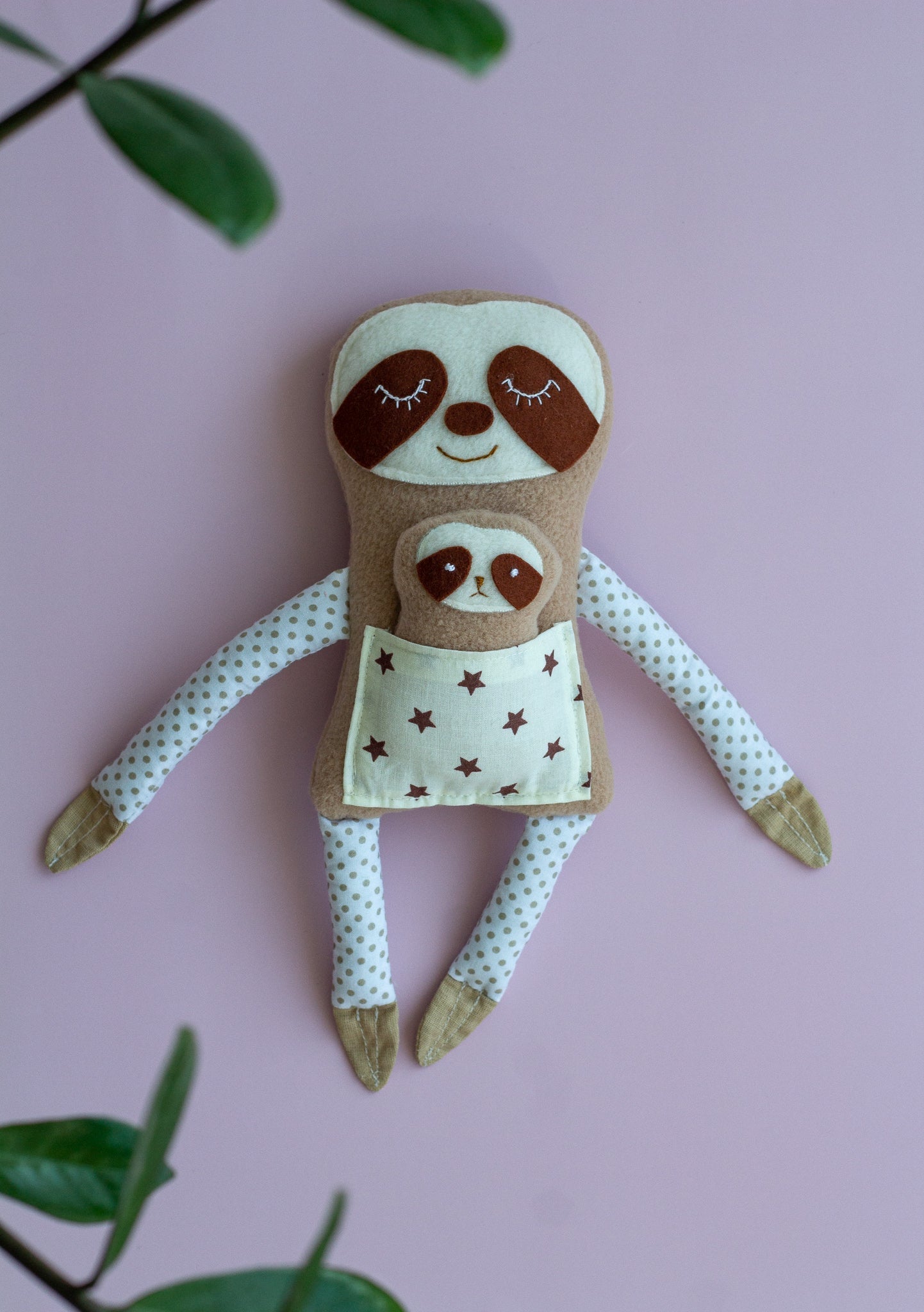 Mommy And Baby Sloth Toy - WoollyFox